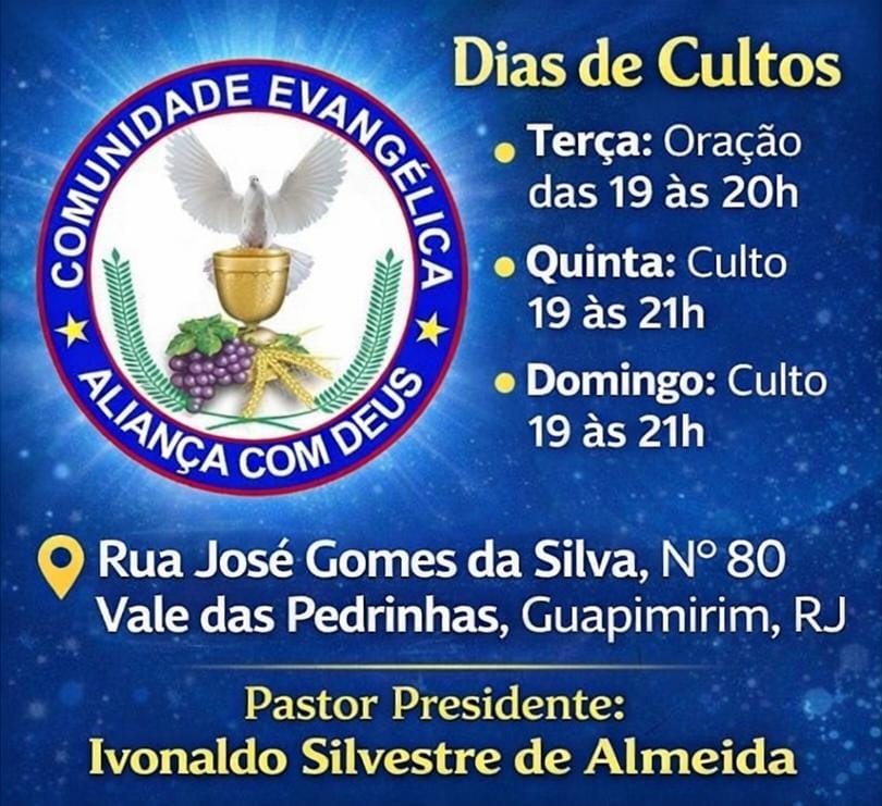 Anúncio Igreja Pastor Ivonaldo